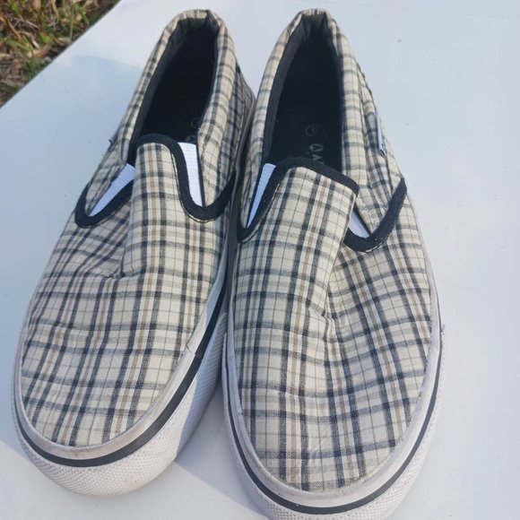 Airwalk Size 6 Brown Black Checkered Kid's Sneaker Shoes - Picture 2 of 10